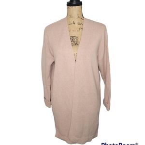 Loft Women's Soft Pink Long Cardigan Sweater Size Medium